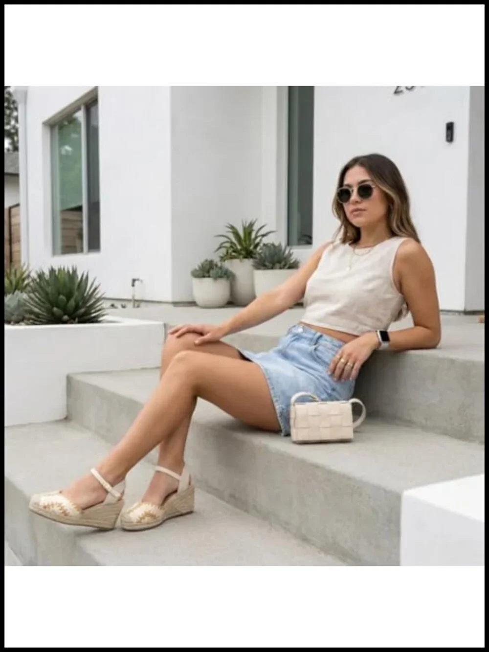 Raffia Espadrilles Wedges with Adjustable Ankle Strap